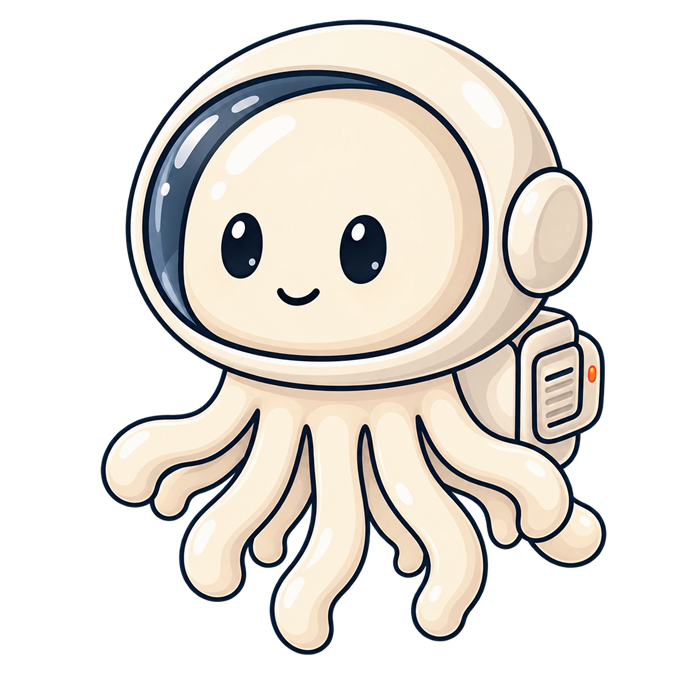 Mascote astronauta da We Grow