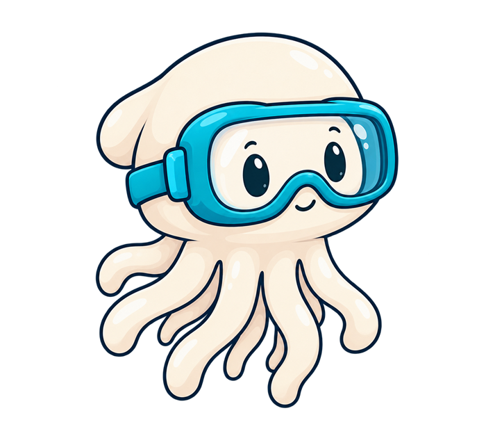 Mascote mergulhador da We Grow